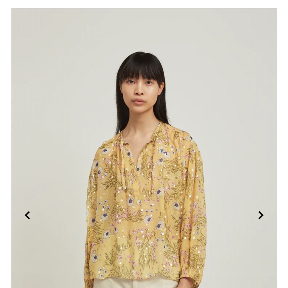 Isabel Marant Yellow Floral Blouse